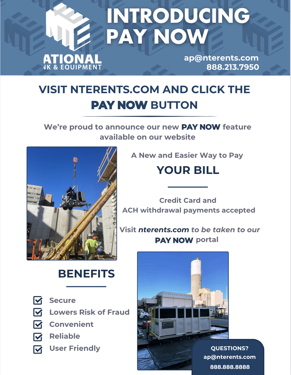 National Tank & Equipment Pay Now Information